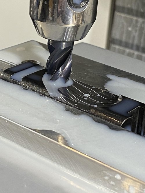 CNC milling optic cut on pistol slide