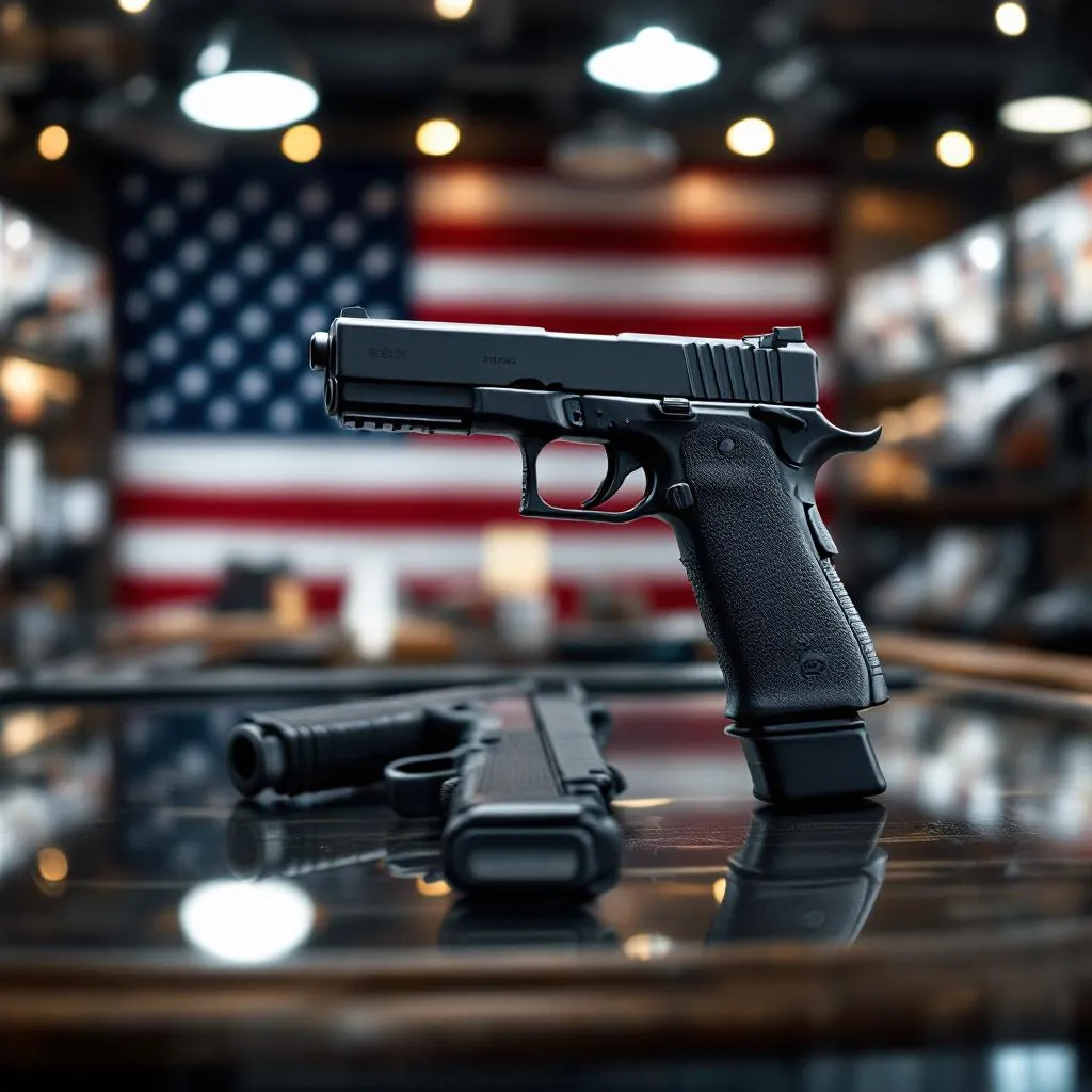 Gun store counter display